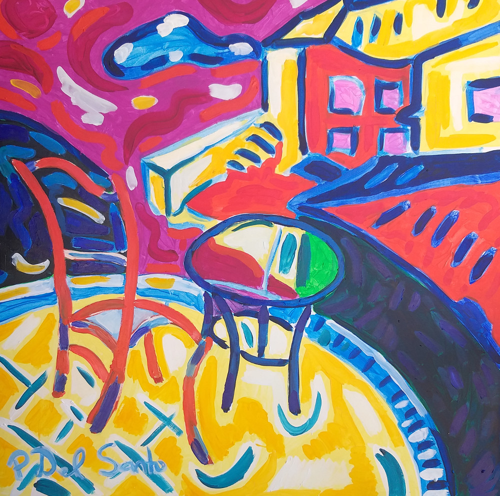 Del Santo Patrizio, marina di Tellaro in rosa, dipinta dal mio balcone