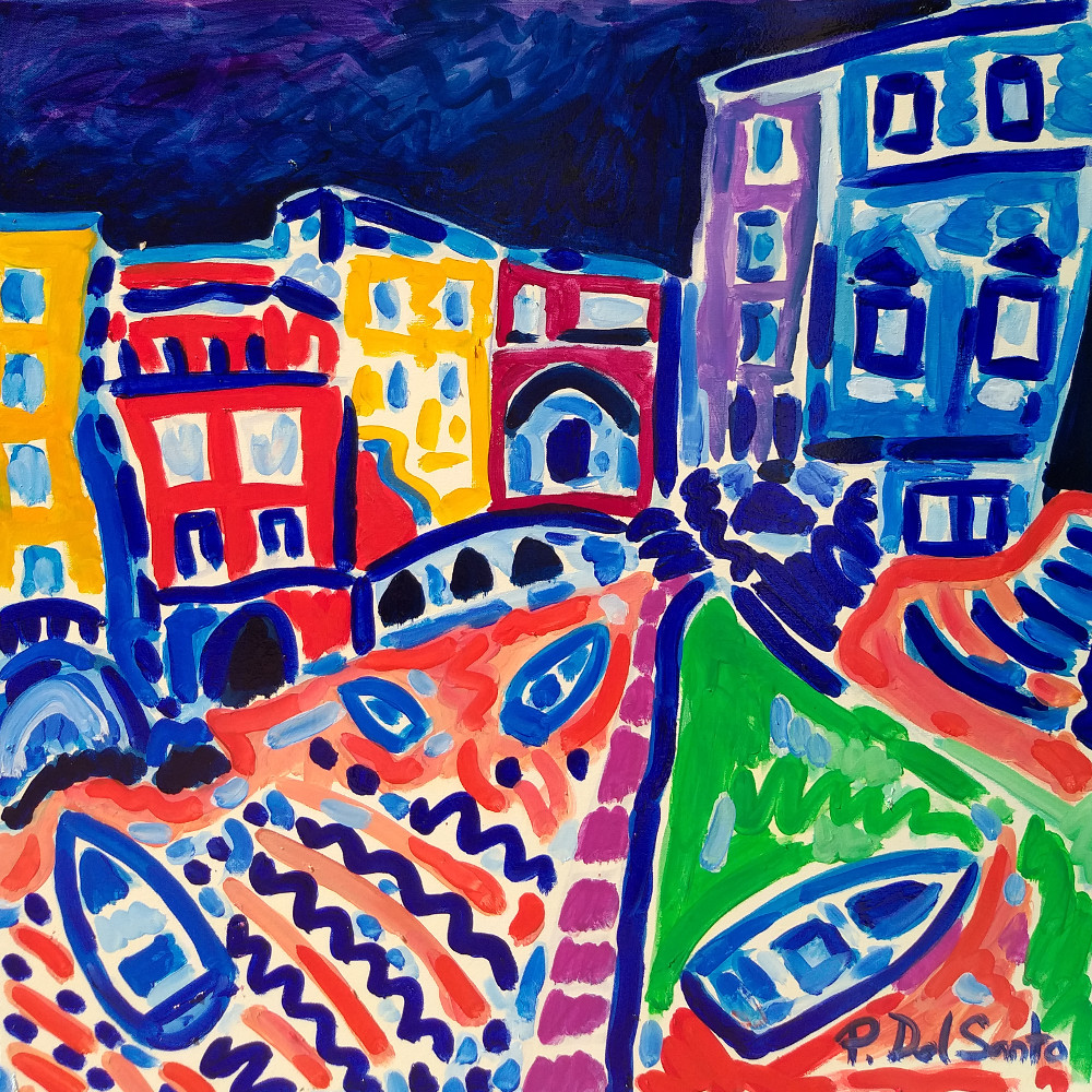 Del Santo Patrizio, marina di Tellaro con casa rossa, fatta alla mattina presto